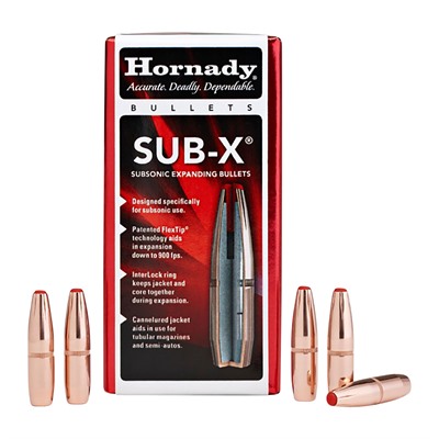 SUB-X .30 CAL. (0.308”) 175GR POLYMER TIP 100/BOX