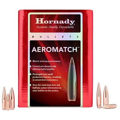 AEROMATCH 30 CALIBER (0.308”) 175GR HOLLOW POINT BT 500/BOX
