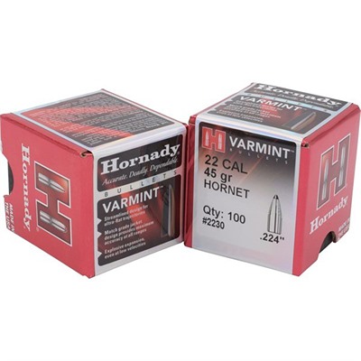 VARMINT⢠HORNET 22 CALIBER (0.224”) 45GR JSP 100/BOX