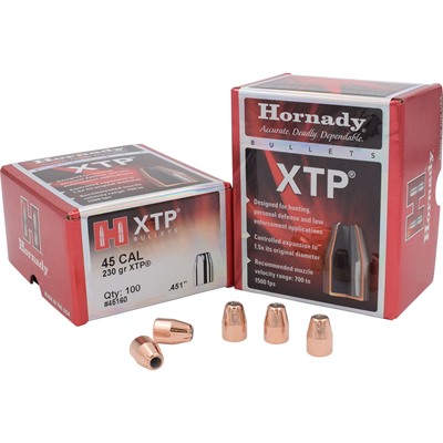 XTP® 45 CALIBER (0.451”) 230GR JACKETED HOLLOW POINT 100/BOX