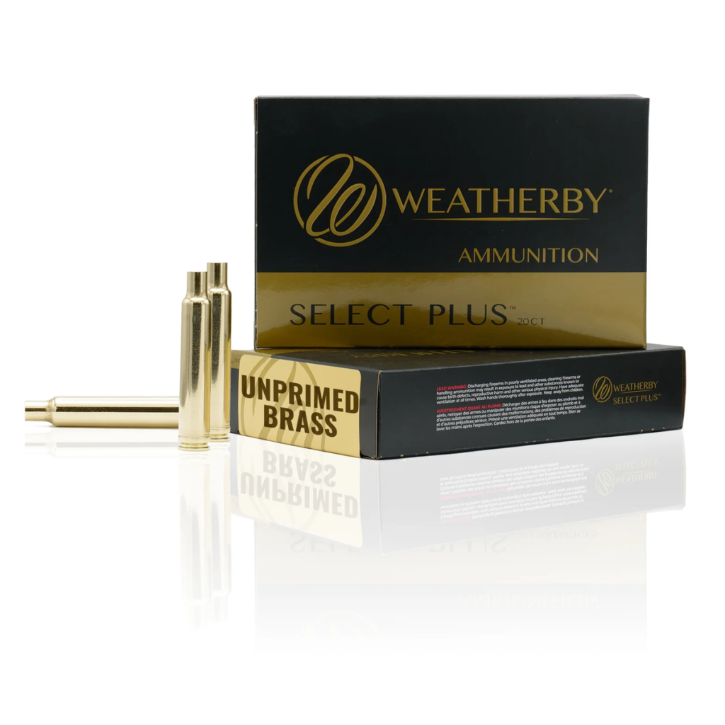 Weatherby Unprimed Brass Rifle Cartridges 20/ct  .338-.378 Wby
